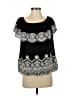 Fever Black Short Sleeve Blouse Size S - photo 1