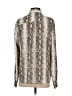 Single Los Angeles Animal Print Silver Long Sleeve Blouse Size S - photo 2