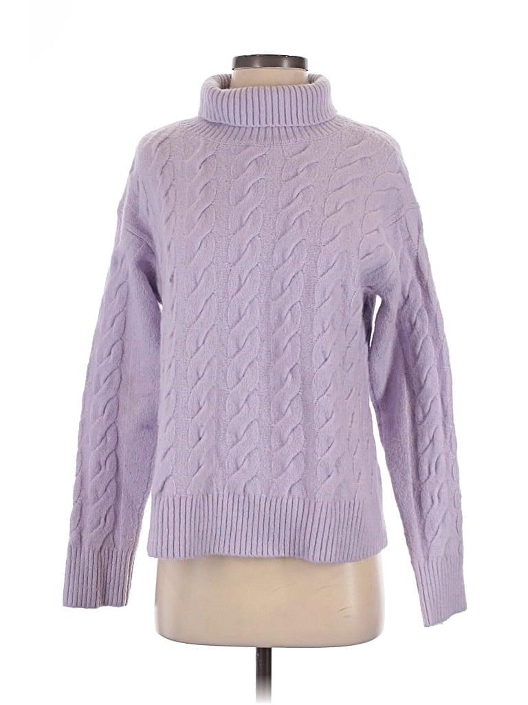 Pre-owned Nordstrom Turtleneck Sweater In Purple