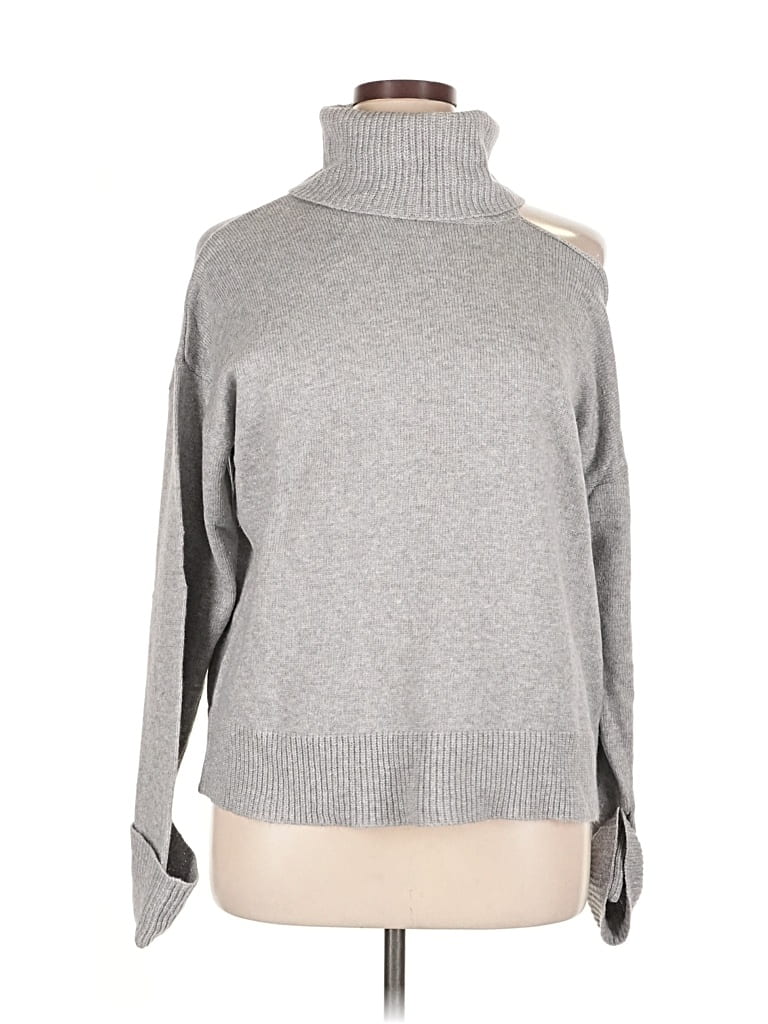 Pre-owned 1.state Turtleneck Sweater In Gray
