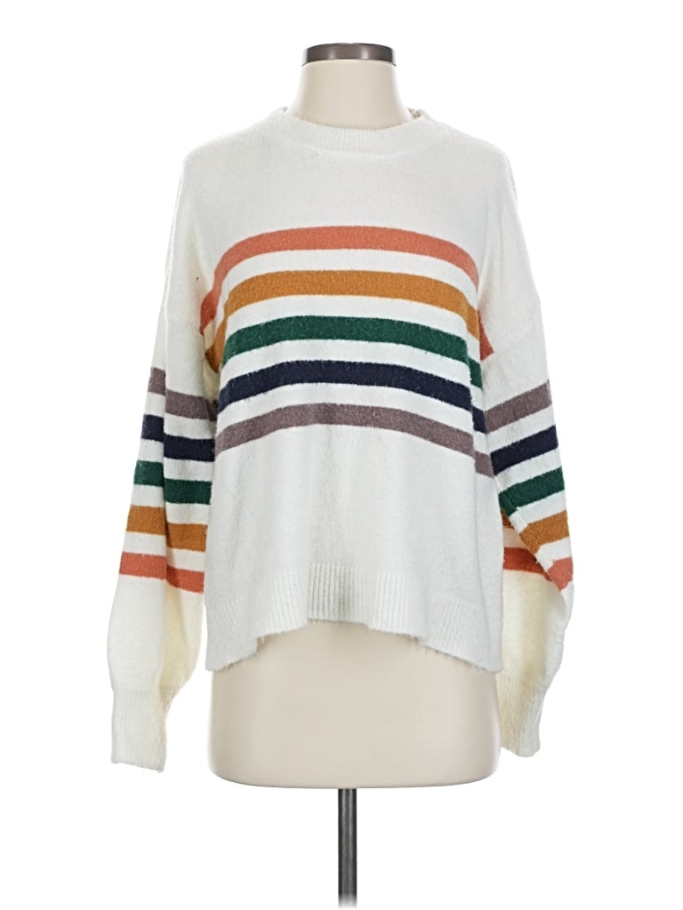 Pre-owned Lulus Pullover Sweater In White