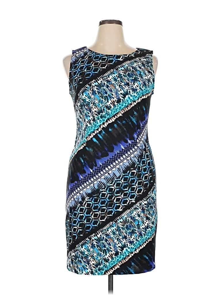Pre-owned Connected Apparel Cocktail Dress In Blue