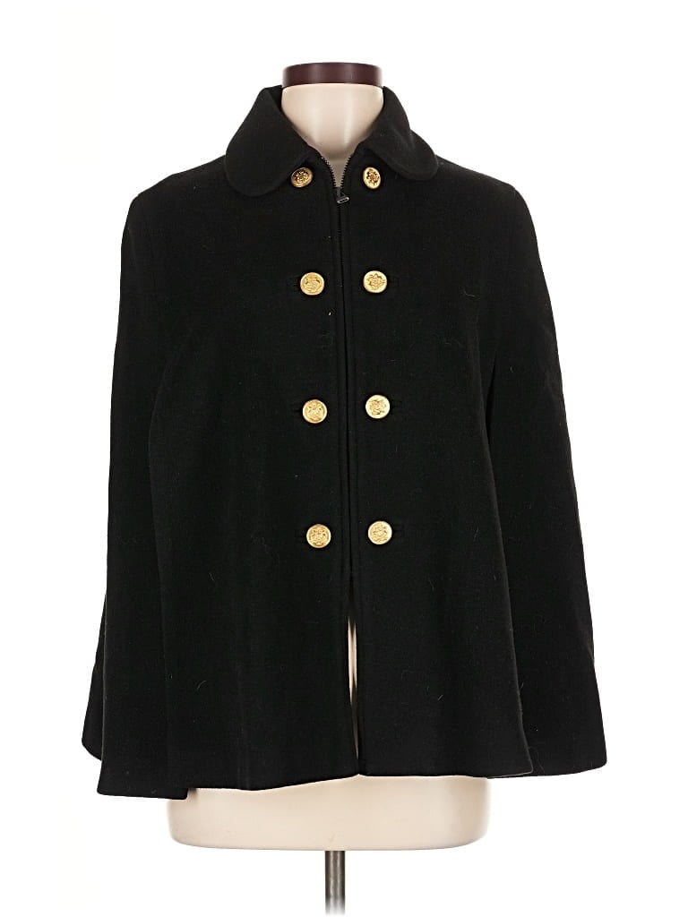 Pre-owned Folio Saks Fifth Avenue Wool Coat In Black