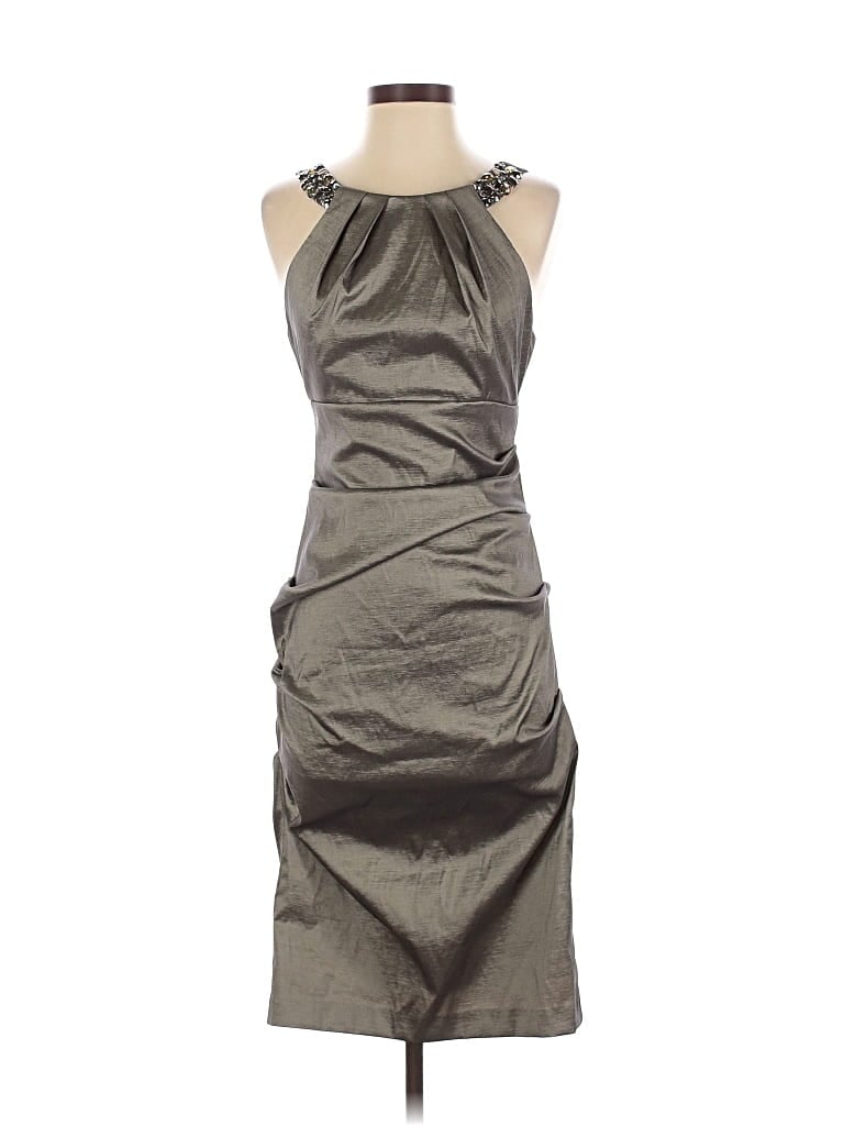 Pre-owned Caché Cocktail Dress In Gray