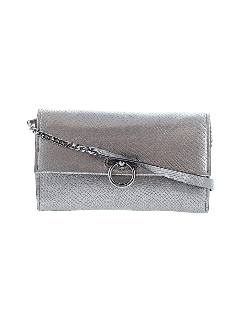 Pre-owned Rebecca Minkoff Leather Crossbody Bag In Silver