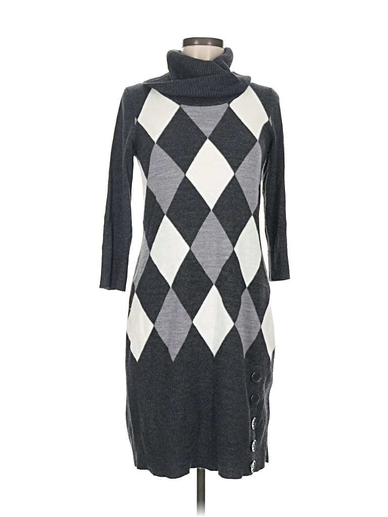 Pre-owned Sandra Darren Casual Dress In Gray