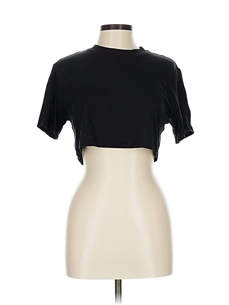 Pre-owned Lululemon Athletica Short Sleeve Turtleneck In Black
