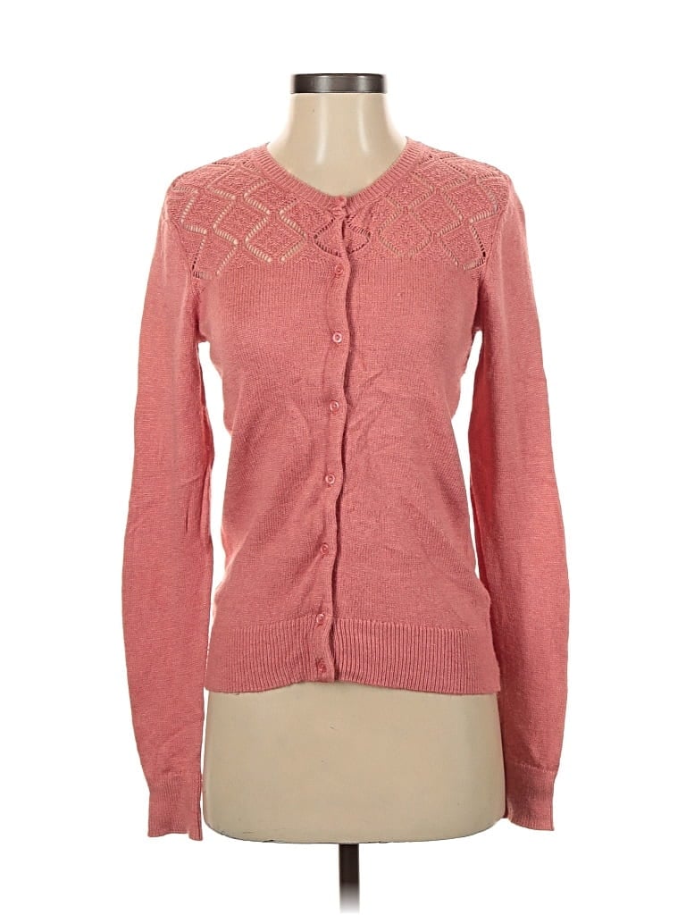 Pre-owned Ann Taylor Loft Outlet Cardigan Sweater In Pink