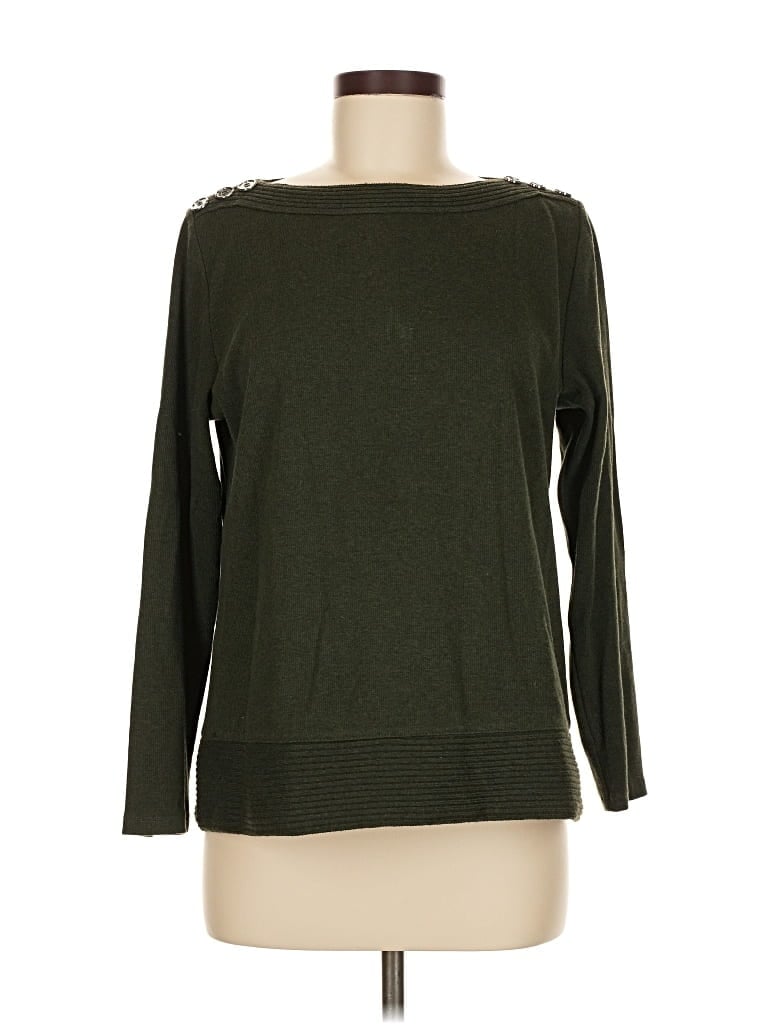 Pre-owned Rafaella Pullover Sweater In Green
