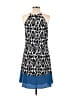 Collective Concepts 100% Polyester Print Blue Casual Dress Size XS - photo 2