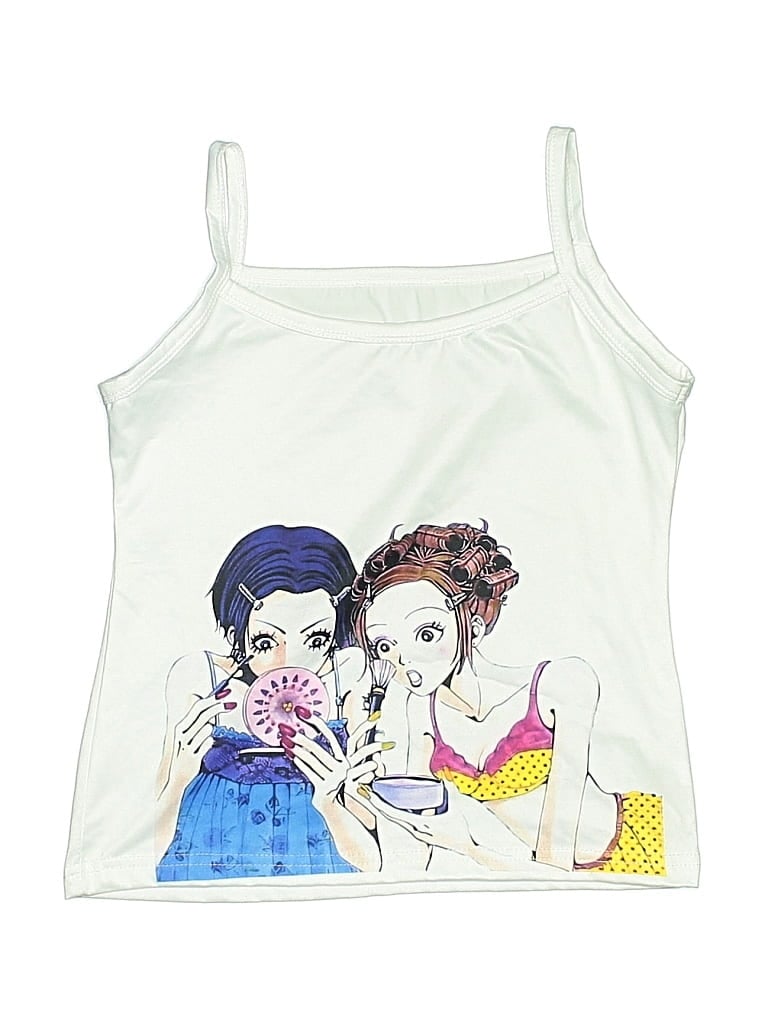 Pre-owned Unbranded Kids' Tank Top White Halter Neckline Tops