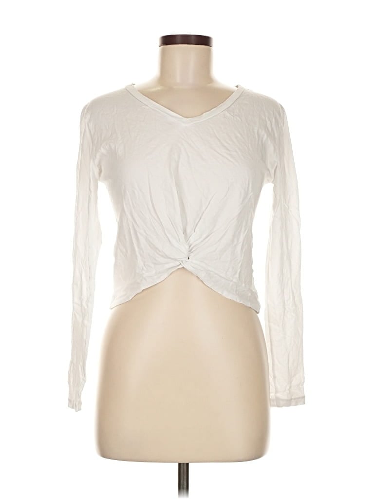 Pre-owned Bobi Long Sleeve T-shirt In White