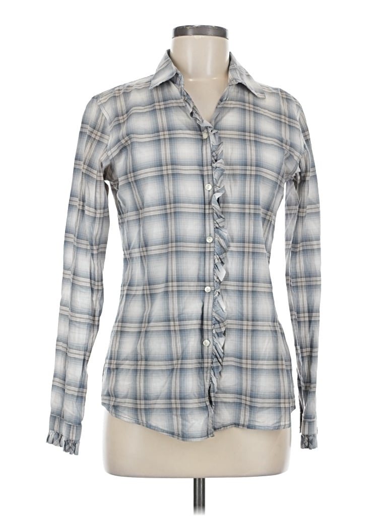 Pre-owned Gap Long Sleeve Button Down Shirt In Gray