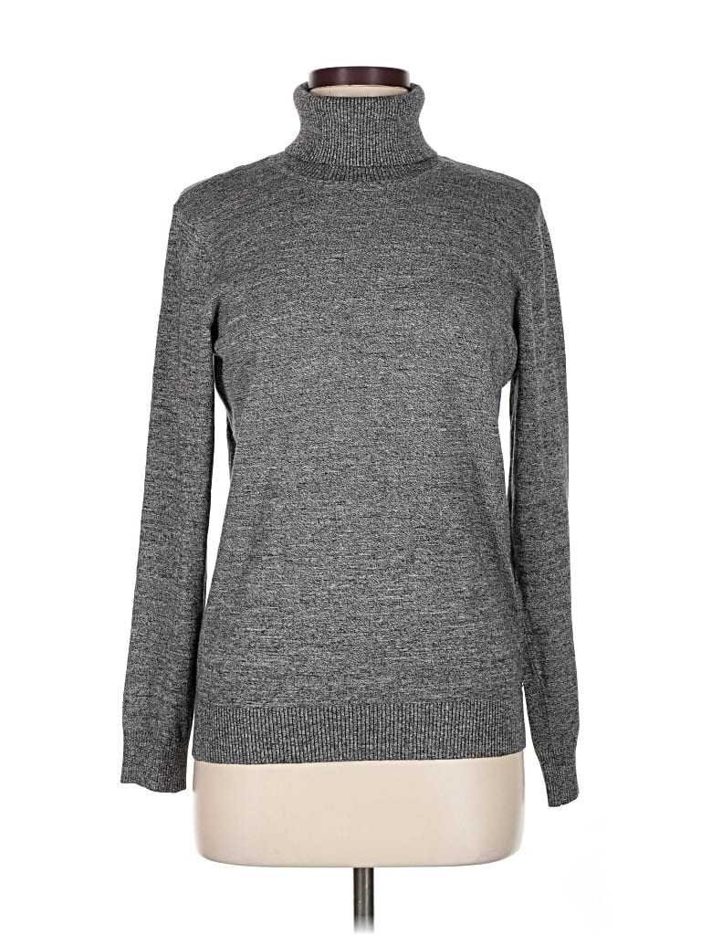 Pre-owned Calvin Klein Turtleneck Sweater In Gray