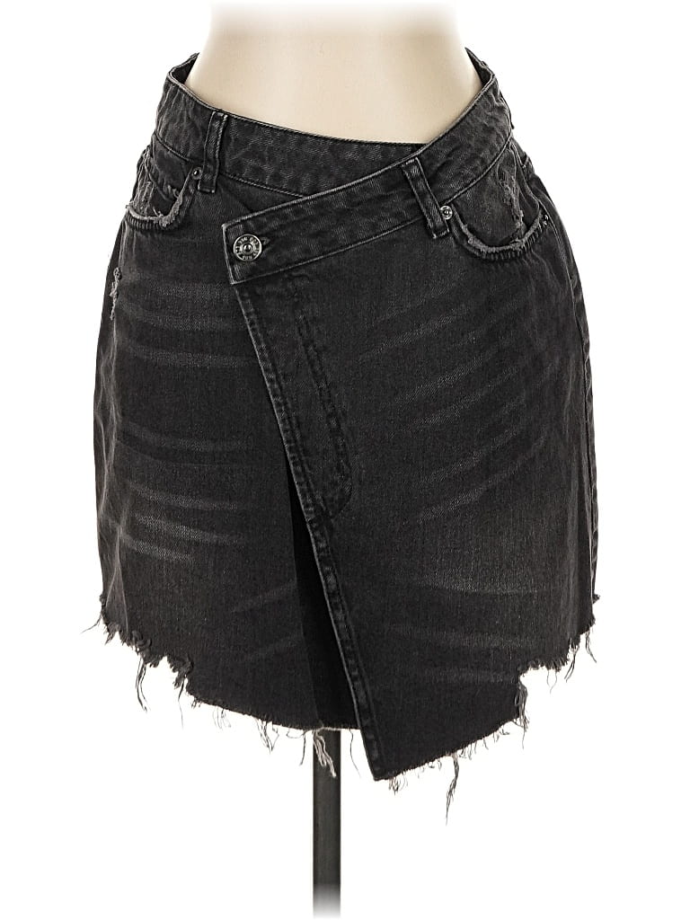 Pre-owned Bdg Denim Skirt In Black