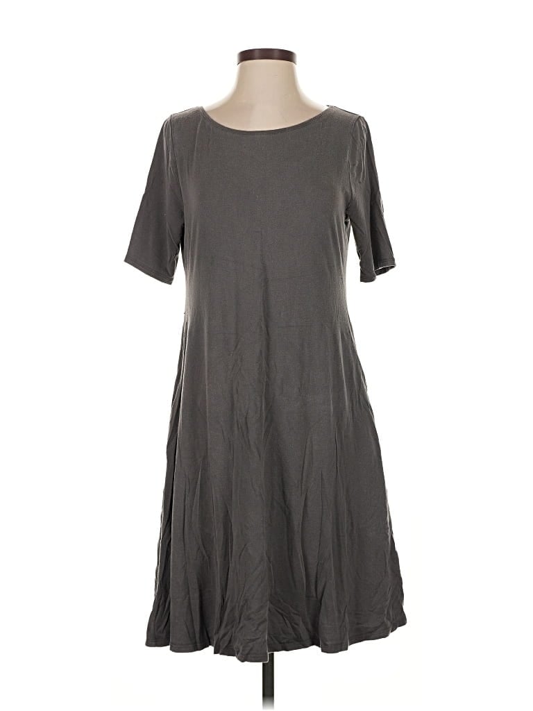 Pre-owned Eileen Fisher Casual Dress In Gray