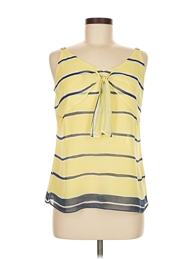 Pre-owned Cabi Tank Top Yellow Strapless Neckline Tops
