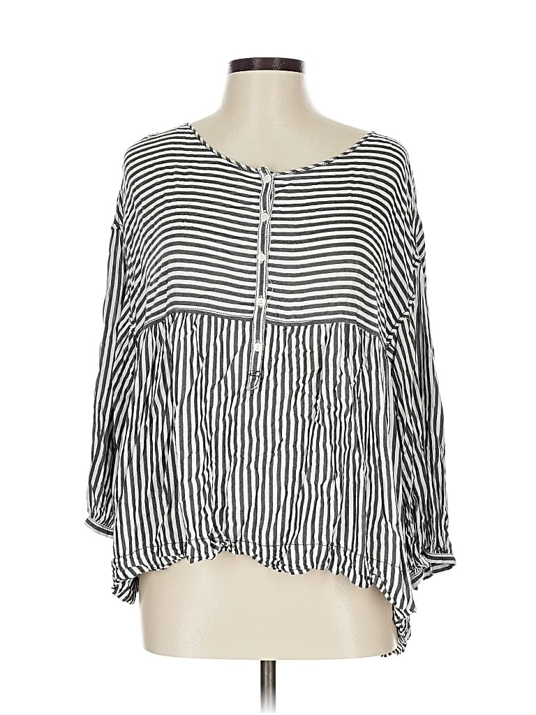 Pre-owned Max Studio 3/4 Sleeve Blouse In Black