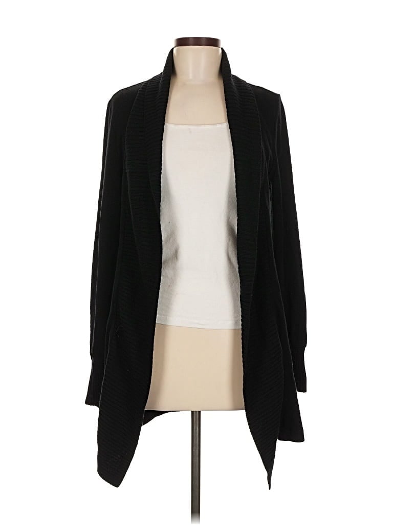 Pre-owned Banana Republic Wool Cardigan Sweater In Black