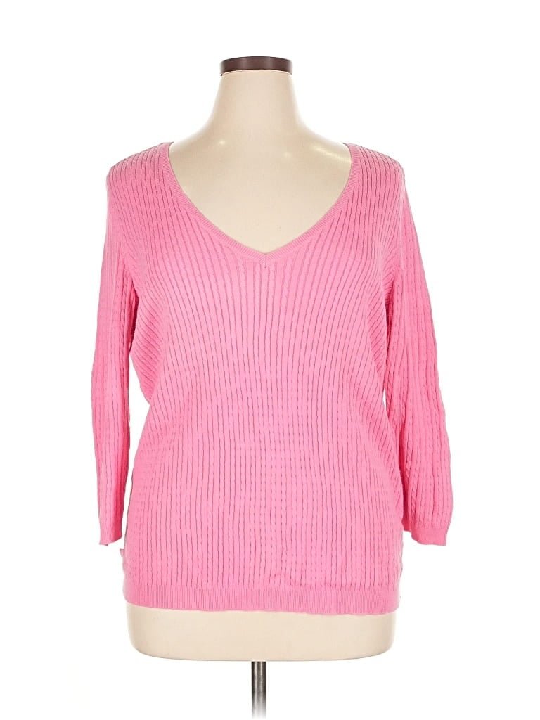 Pre-owned Polo Ralph Lauren Pullover Sweater In Pink