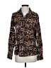 Single Los Angeles Animal Print Brown Long Sleeve Blouse Size S - photo 1