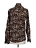 Single Los Angeles Animal Print Brown Long Sleeve Blouse Size S - photo 2