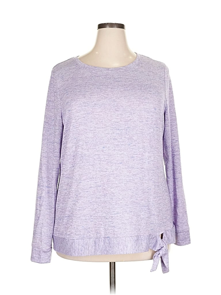 Pre-owned Croft & Barrow Pullover Sweater In Purple