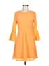 Lulus 100% Polyester Solid Orange Casual Dress Size M - photo 1