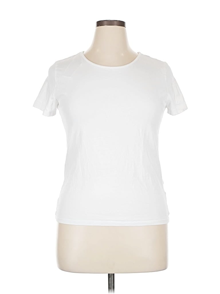 Pre-owned H&m Short Sleeve T-shirt In White
