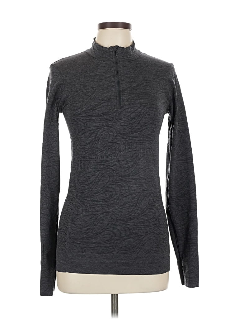 Pre-owned Moving Comfort Long Sleeve Turtleneck In Gray