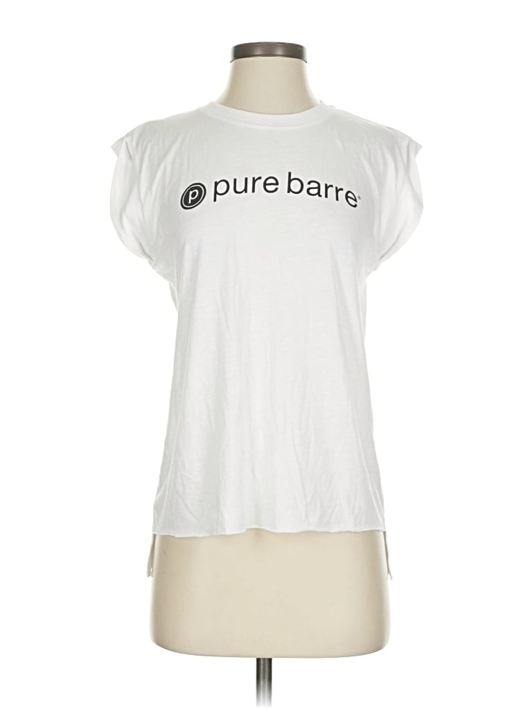 PURE BARRE Pre-owned Short Sleeve T-shirt In White
