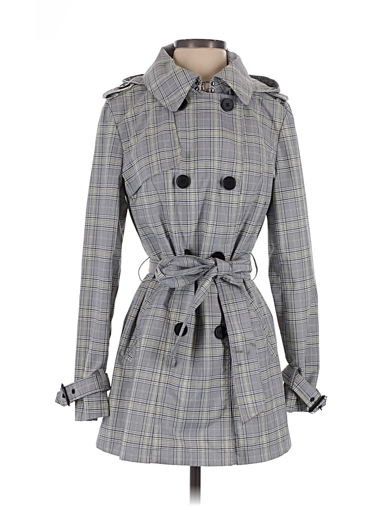 Pre-owned Bcbgeneration Trenchcoat In Gray