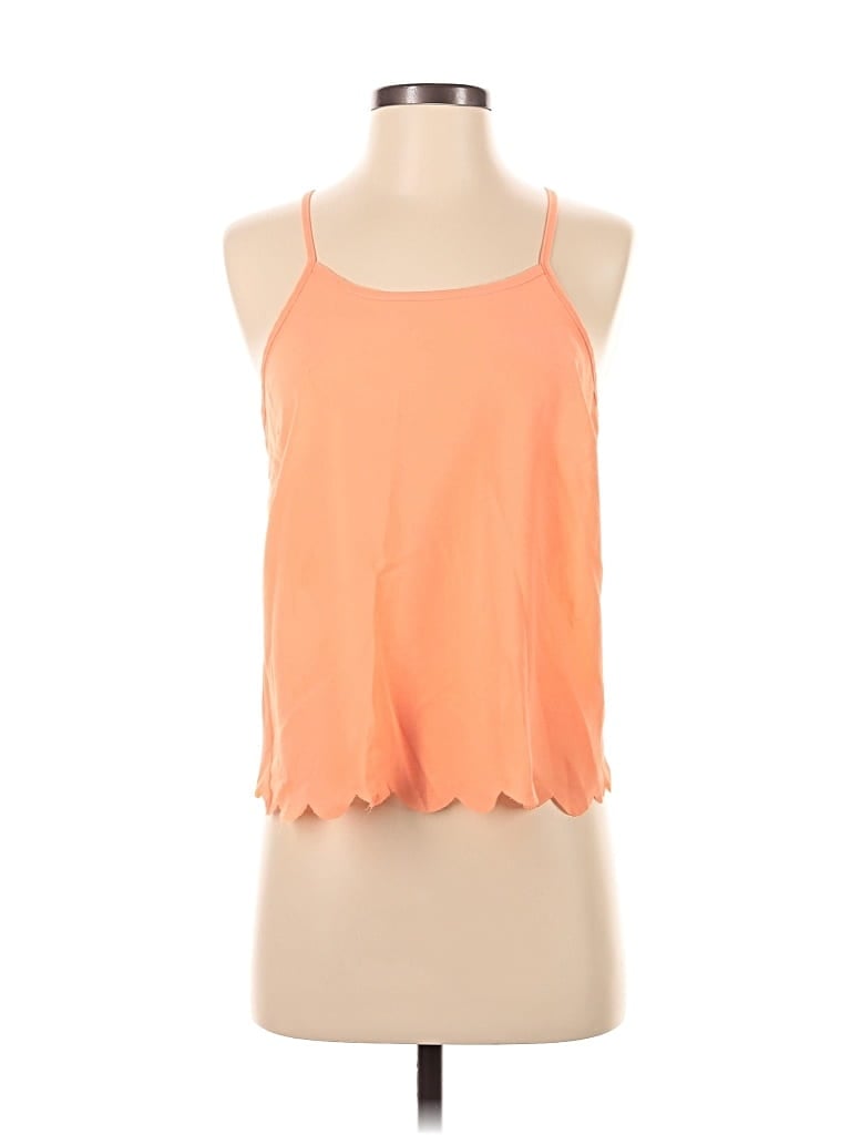 Pre-owned Guess Sleeveless Top Orange Halter Neckline Tops