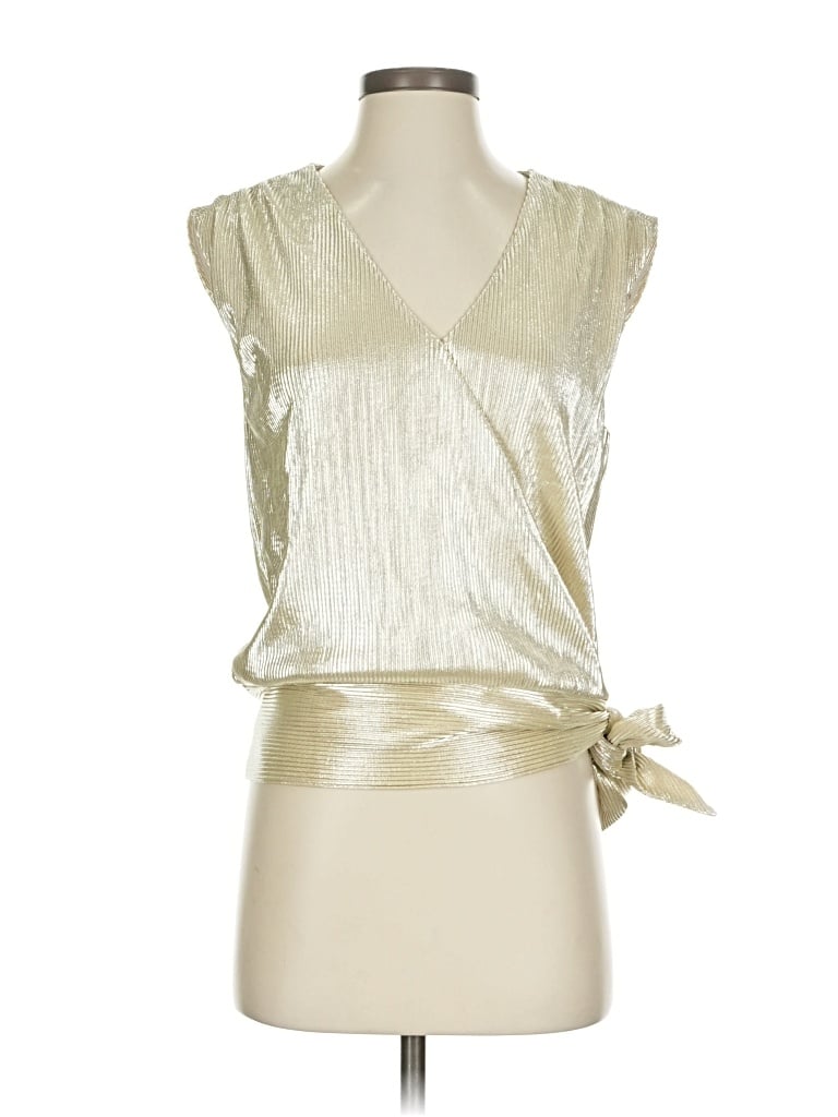 Pre-owned Inc International Concepts Sleeveless Blouse In Gold