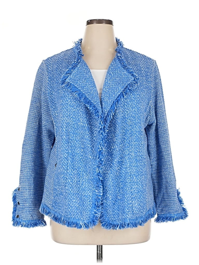 Pre-owned Nic + Zoe Blazer Jacket In Blue