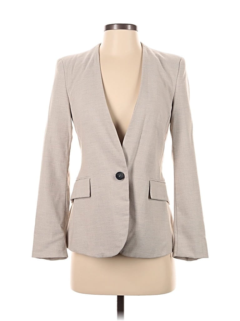 Pre-owned Zara Blazer Jacket In Gray