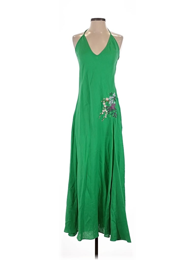 Pre-owned Fanm Mon Casual Dress In Green