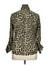 MICHAEL Michael Kors 100% Polyester Animal Print Brown Long Sleeve Blouse Size 14 - photo 2
