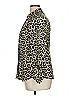 MICHAEL Michael Kors 100% Polyester Animal Print Brown Long Sleeve Blouse Size 14 - photo 5