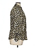 MICHAEL Michael Kors 100% Polyester Animal Print Brown Long Sleeve Blouse Size 14 - photo 4