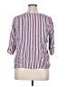 Unbranded 100% Viscose Stripes Red White 3/4 Sleeve Blouse Size 16 - photo 2