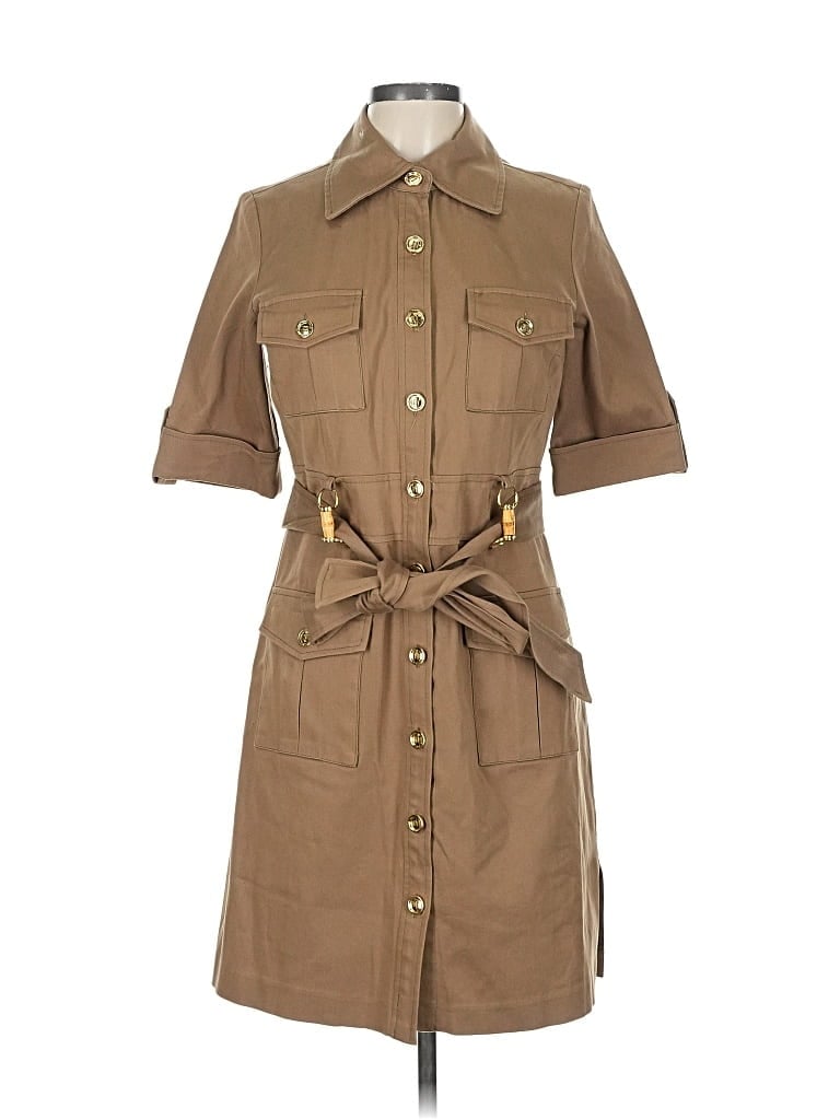 Pre-owned An Original Milly Of New York Casual Dress In Brown