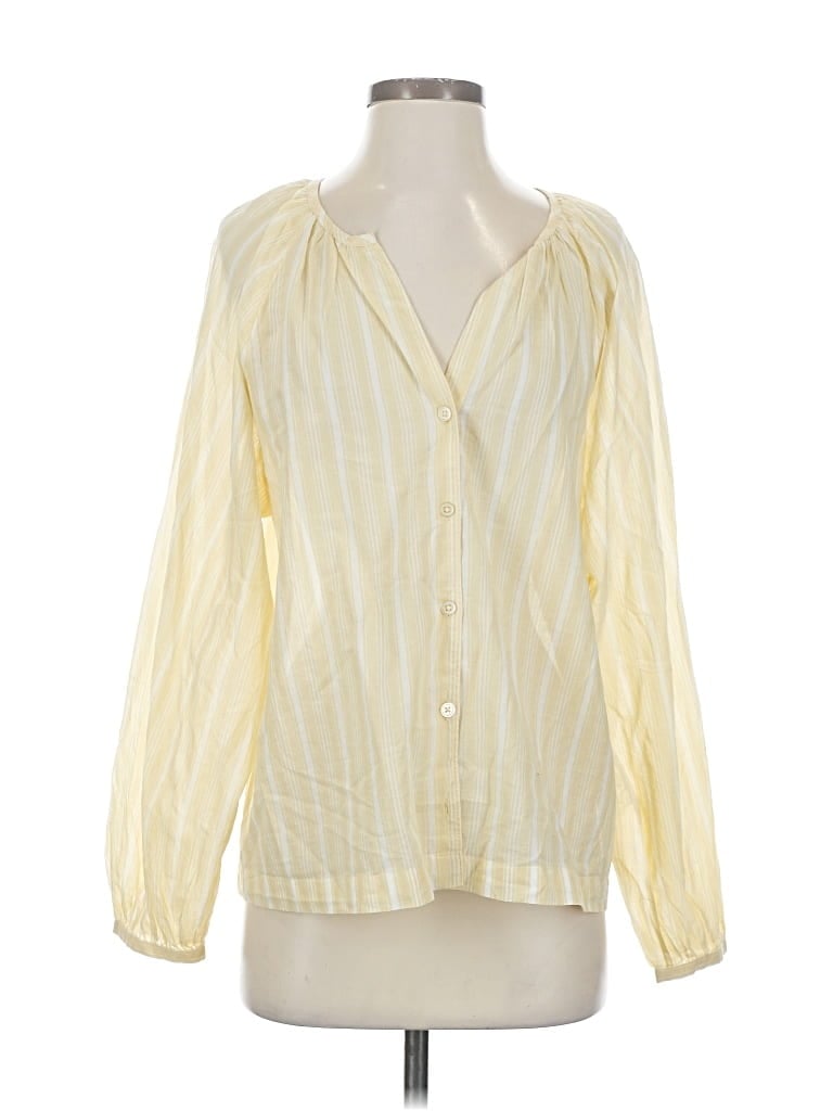 Pre-owned Treasure & Bond Long Sleeve Blouse In Yellow