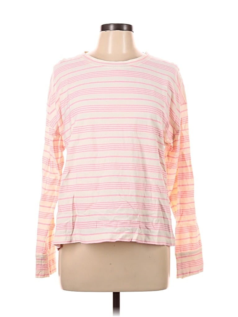 Pre-owned J.crew Factory Store Long Sleeve Top Pink Crew Neck Tops