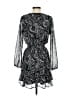 Aqua 100% Polyester Paisley Black Cocktail Dress Size XS - photo 2