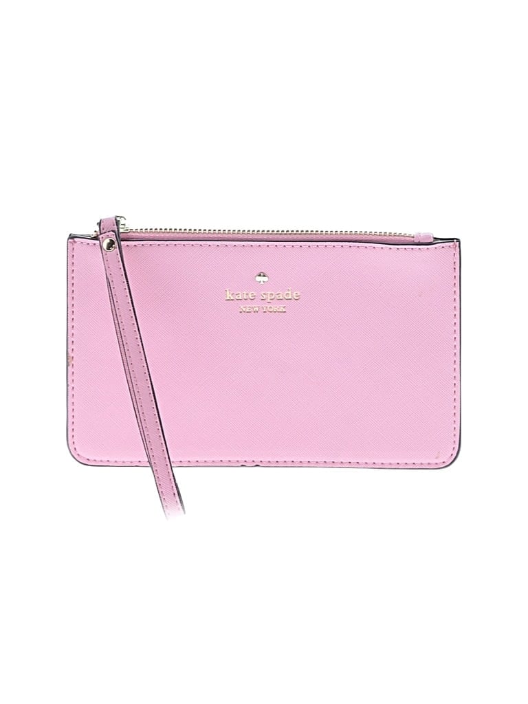 Pre-owned Kate Spade New York Leather Wristlet In Pink
