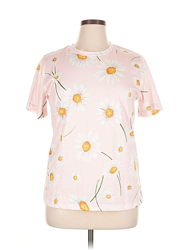 Pre-owned Unbranded Short Sleeve T-shirt In Pink