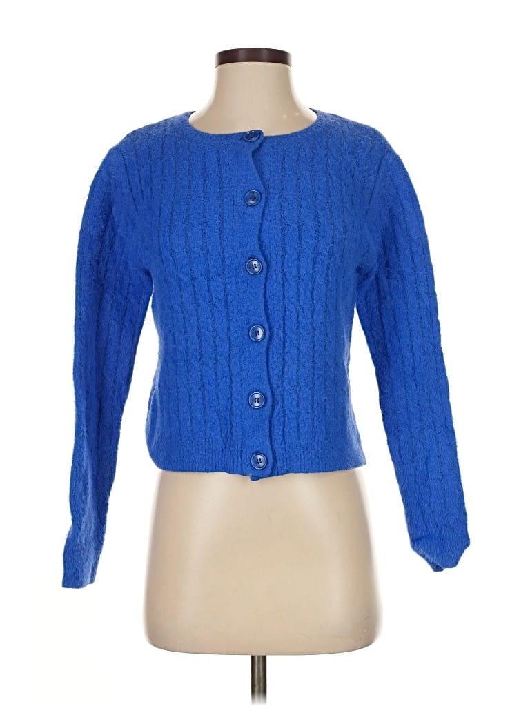 Pre-owned Skies Are Blue Cardigan Sweater In Blue