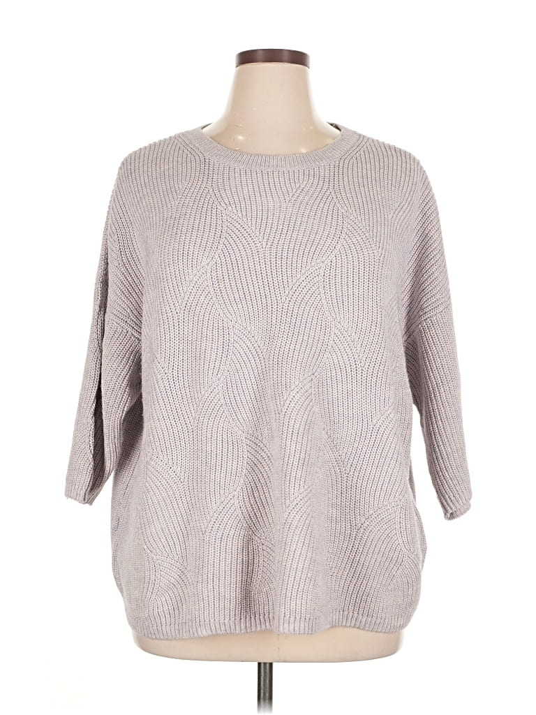 Pre-owned Jjill Pullover Sweater In Gray