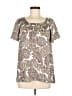 MICHAEL Michael Kors 100% Polyester Gray Short Sleeve Blouse Size M - photo 1